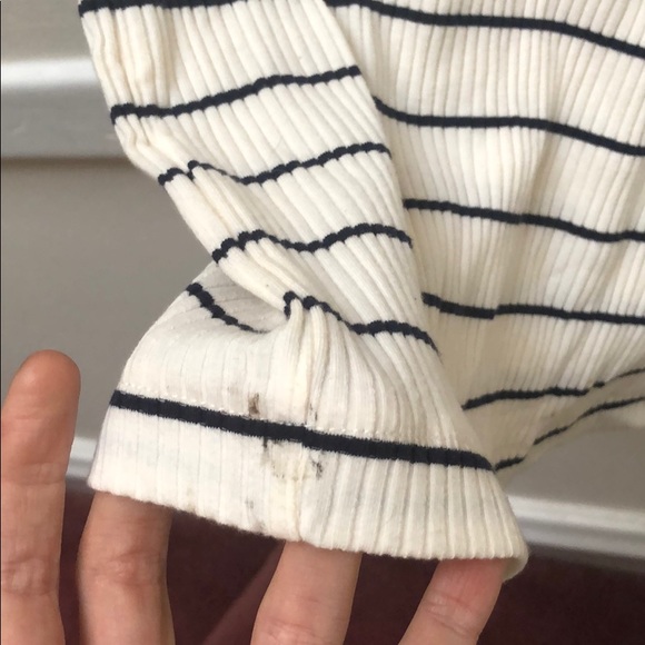 Striped & Ruffled JCrew Turtleneck - Picture 3 of 6